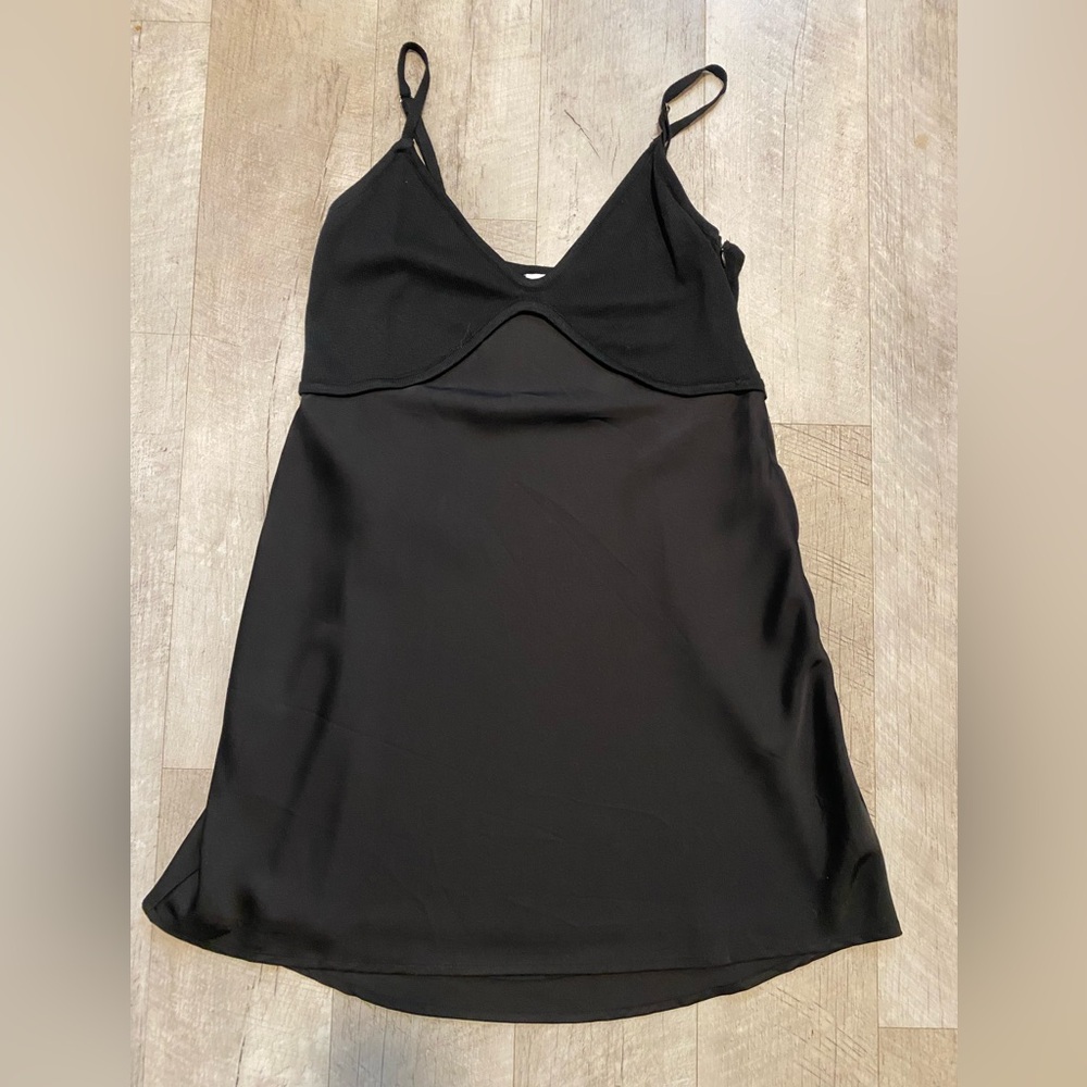 Black slip dress